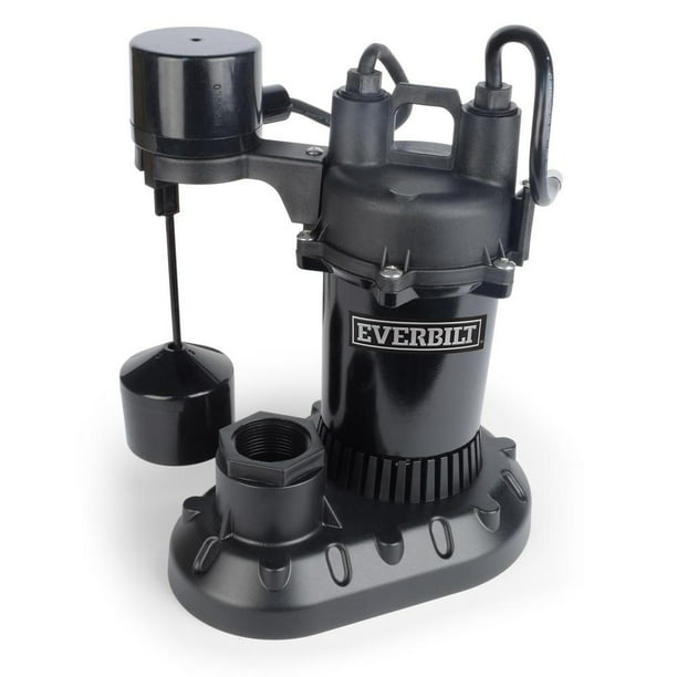 D-HONOR Submersible Cast Aluminum Sump Pump 1//2 HP 3700 GPH with Vertical Float Switch